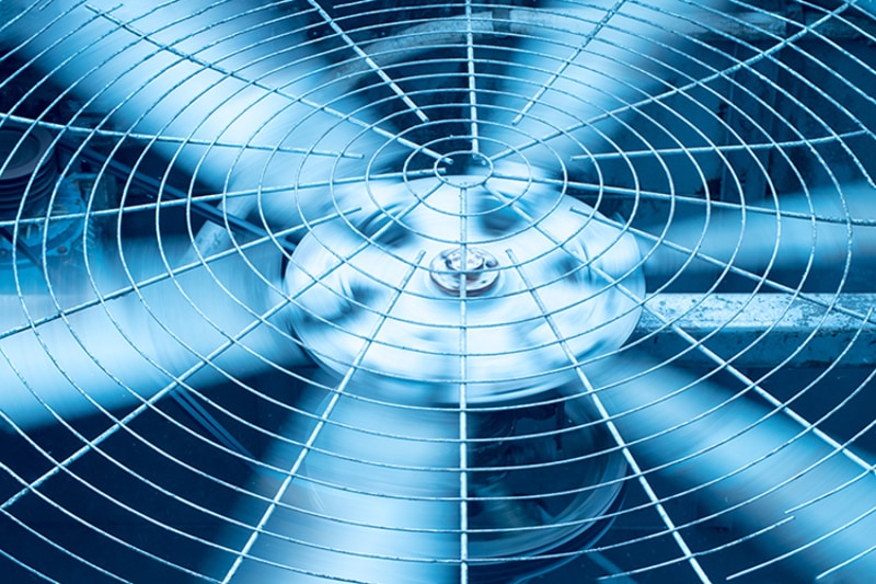 Top of air conditioner to represent five common AC problems.