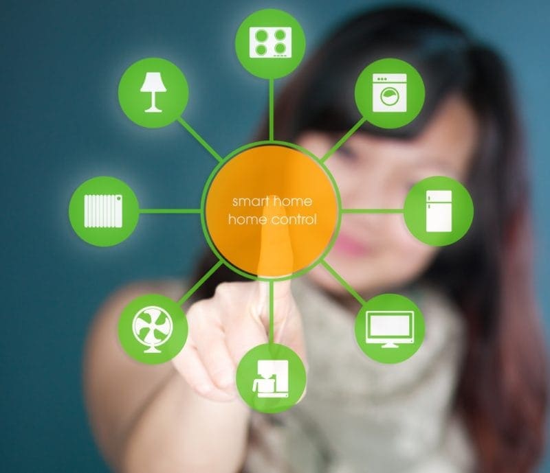 Digital illustration of what a smart home automation system would look like.