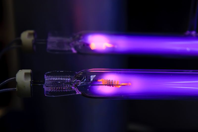 Two UV lamps representing information on benefits to your HVAC system.